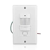 Sensky BS033C 110v Motion Sensor Light Switch, 180 Degree View Occupancy Sensor Switch, Wall Sensor Switch Light Sensor,Single Pole (Neutral Wire Required), White