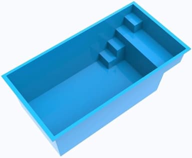 Fiberglass Pool Shells for Inground Pools | Fast Installation, Saltwater & Weather Resistant Rectangular 14ft x 7.4ft x 4.6ft