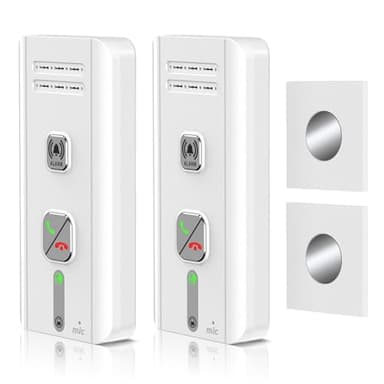 Wireless Intercom System for Home, 2-Way Audio Hands-Free Communication, 1600ft Long Range, 3 Ringtones 5 Volume Levels House/Office/Classroom(2 Pack, White)