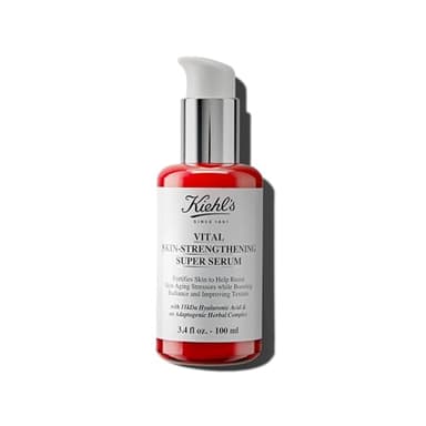 Kiehl's Vital Skin-Strengthening Hyaluronic Acid Super Serum, Boosts Radiance & Smooths Fine Lines, Improves & Renews Skin Texture, with Adaptogenic Herbal Complex, for All Skin Types - 3.4 fl oz