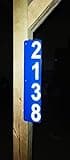 Reflective Custom Address SIGN – Reflective Address (on glossy, non-reflective plate), Highly Visible at Nighttime & Daytime, Excellent for 911 Emergency Response, Delivery Service, TWO-SIDED 4”x18”, 3M EGP Reflective, Great Gift