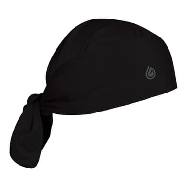 Gymwrap Full Triangle 2.0 - Moisture Wicking Headwrap, Tri-Layer EvapoCOOL Ventilation Technology, Adjustable Tie Head Sweat Stopper Cooling Bandana, Workout Hair Wrap for Sports and Gym - Black