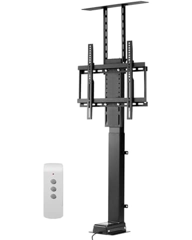 VEVOR Motorized TV Lift Stand, 32-55 in, Black, Floor Mount, Television, Flat Screen Display Mount, Tilt, Compatible with VESA 400 x 400 mm, Supports 132 lbs, Ideal for Offices, Living Rooms, Bedrooms