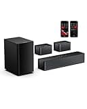ULTIMEA 5.1 Surround Sound System for TV, Virtual Surround Sound Bar for Smart TV, APP Control, Home Theater Surround Speakers and Subwoofer Adjustable, Peak Power 320W, Poseidon D50 (2025 New Model)