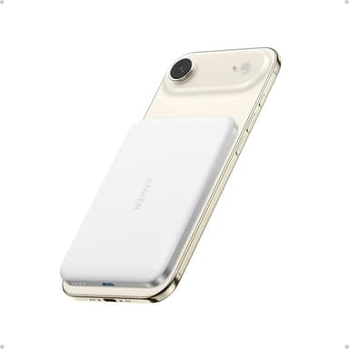 Anker Nano MagSafe Power Bank, Ultra-Slim 5,000mAh Magnetic Wireless Charging Battery, Qi2 Certified 15W Max MagSafe-Compatible Portable Charger, Ergonomic Design, for iPhone Air/17/16 Series