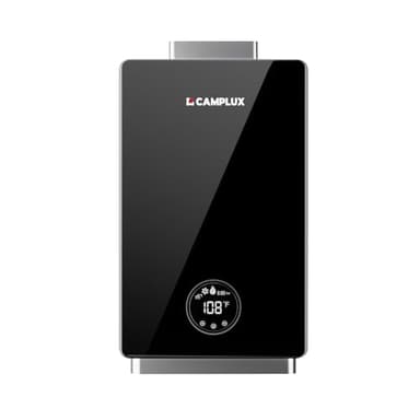 CAMPLUX Propane Tankless Water Heater, Instant Hot Water Heater, 3.18 GPM On Demand, Propane, Indoor, Black