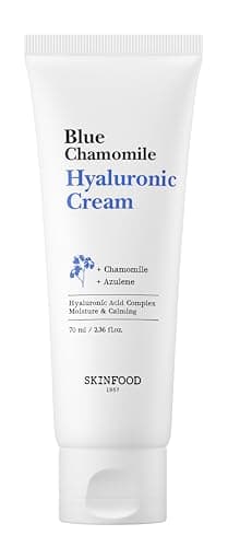 SKINFOOD Blue Chamomile Hyaluronic Cream, Vegan Moisturizer, 7-Layer Hyaluronic Acid Face Cream, Deep Hydrating & Soothing Water Cream, 70ml/2.36 fl.oz