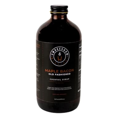 Smokeshow Cocktail Syrup - 64 Servings (16 oz, Old Fashioned Maple Bacon)