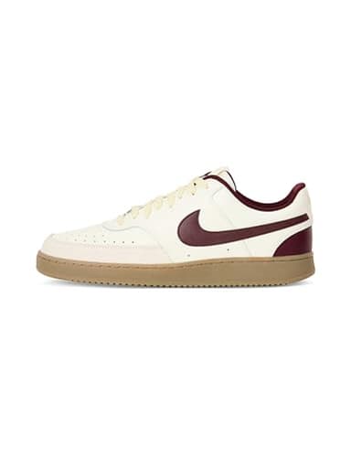Nike Men's Court Vision Low Shoes, Sail/Burgundy Crush-Light Khaki, 11