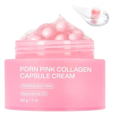 Jorceray PDRN Pink Collagen Capsule Cream – Salmon PDRN - Dual Texture Barrier Repair Moisturizer | Salmon DNA + 5% Niacinamide 2oz