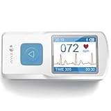 EMAY Portable ECG Monitor | Record ECG and Heart Rate Anytime Anywhere | Stand-Alone Device with LCD Screen and Storage | No Subscription Required
