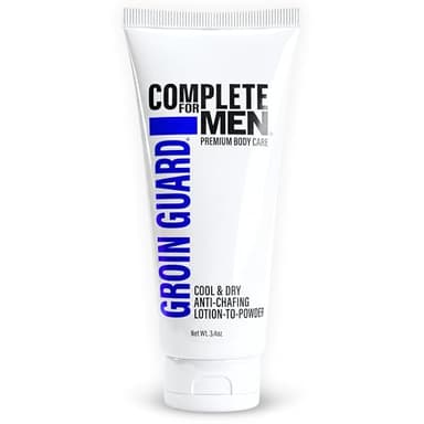 COMPLETE FOR MEN - Groin Guard Anti Chafing Cream: Talc Free, Aluminum Free, Natural Odor Control Cream for Men, Non Greasy, Cool & Dry, Friction Defense, Chafe Protect for Private Parts