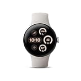 Google Pixel Watch 3 (41mm) Latest Model - Android Smartwatch, Heart Rate Tracking, Fitbit Advanced Running, Fitness Insights, 24-Hour Battery - Polished Silver Aluminum Case - Porcelain Band - Wi-Fi