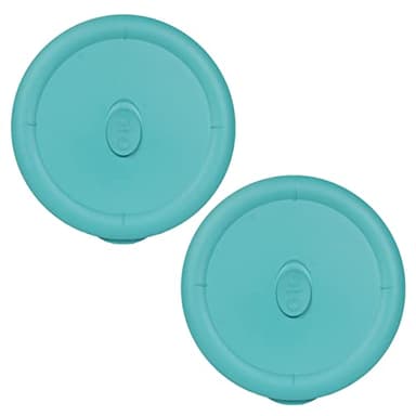 Pyrex 8202-VPC 3-Quart Turquoise Vented Food Storage Replacement Lid (2-Pack) - Made in USA