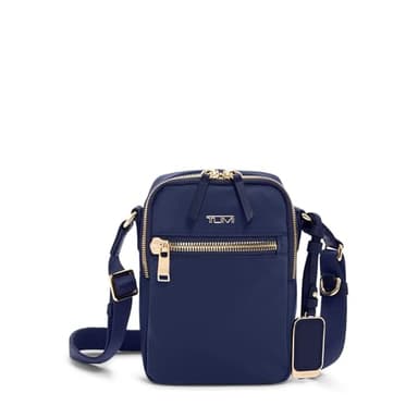 Tumi Womens Persia Crossbody, Indigo/Light Gold, One Size