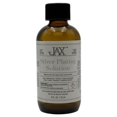 JAX Silver Plating Solution - Metal Finishing Solution - Antique Finish Without Heat or Electricity - 4 Ounce