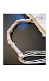 Machine made Thin White Standard Tzitzis Tzitzit Strings Set - Approximately 50 cm long