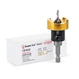 Amana Tool 55227 Carbide Tipped 82 Degree Countersink Set with Adjustable Drill Bit Depth Stop and No-Thrust Ball Bearing 3/8 Dia x 1/8 Drill Dia x 1/4 Inch Quick Release Hex Shank