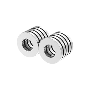 AplysiaTech Super Strong N52 Ring Magnets- 1.00" OD x 1/2" ID x 1/8" Thick - 10 Pack, Heavy Duty Neodymium Magnet Ring, Round Rare Earth Magnet with Hole for Office, Home,Workshop,DIY Craft Projects