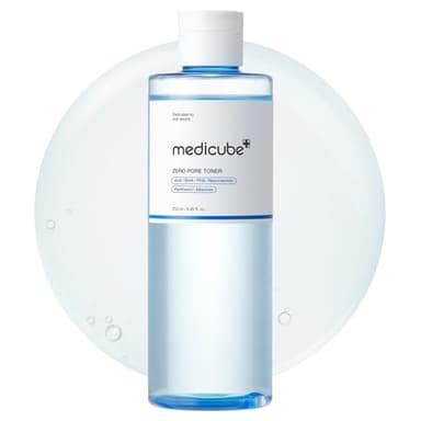 medicube Zero Pore Toner I Exfoliating & Hydrating Blue Bottle Water Toner with AHA, BHA, PHA, Niacinamide, and Panthenol | Korean Skin Care for Pores, Texture, and Moisture Care (8.45 fl. oz.)