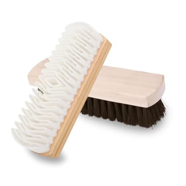 Shoe Brush Boot,Horse Hair Brush for Leather Suede Brush,Shoe Brushes for Cleaning(2 Pcs)