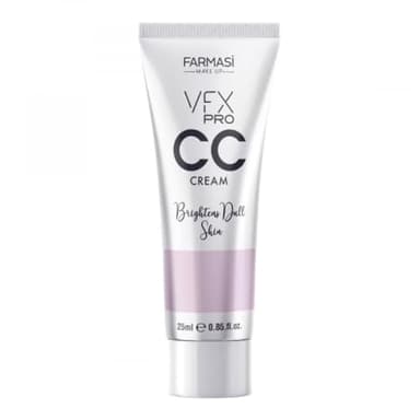 Farmasi VFX Pro CC Purple Cream 30ml/1.0fl.oz – Color Correcting Cream for Dull and Yellow-Toned Skin – Lightweight Hydrating Formula with Radiant Finish for Even Complexion and Smooth Makeup Base