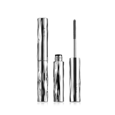 Iron Wand Mascara,New Metal Curl Waterproof Mascara, Tubular Eyelash Primer Waterproof Long Curling, Brushless Mascaras for Natural and Non-smudged Eyelash,Black (Pack of 1)