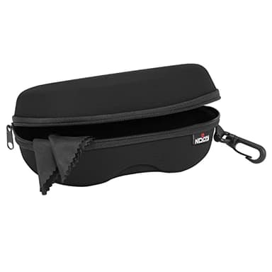 NoCry Glasses Case Hard Shell with Velvet Lining, Reinforced Zipper & Belt Clip — Protective Sunglasses or Eyeglass Case for Sunglass or Safety Glasses, Perfect Storage for Travel — For Men and Women