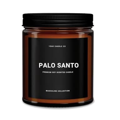 1OAK Palo Santo Candle - Mens Candles for Home - Masculine Candle - Scented Candles for Men - Long Burning Premium - Soy Wax (7oz.)