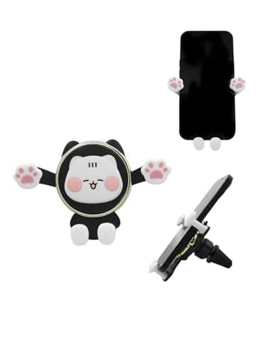 Amamcy Cute Cat Car Phone Bracket Mount for Car Vent Cartoon Phones Mount for Air Vent Universal Phone Bracket Compatible with 4 to 7 Inches Phones with Cases