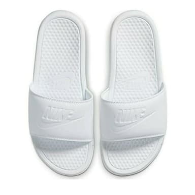 Nike Women's Benassi JDI Slides, White/White-White, 11