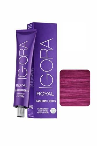 IG-ORA Royal Fashion Lights Hair Color – L-89 Red Violet | Permanent Highlight Cream Dye | Vibrant Red-Violet Shade | 60 ml