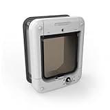 Cat Mate Microchip Activated Cat Flap, For Cats and Small Dogs, Easy Installation in UPVC Doors, Glass, and Wooden Doors - White