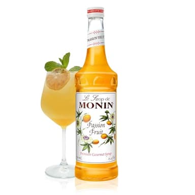 Monin - Passion Fruit Syrup, Sweet Tropical Flavors, Great for Teas, Sodas, & Cocktails, Natural Flavors, No Artificial Sweeteners or Ingredients, Gluten-Free, Vegan, Non-GMO, Clean Label (750ml)