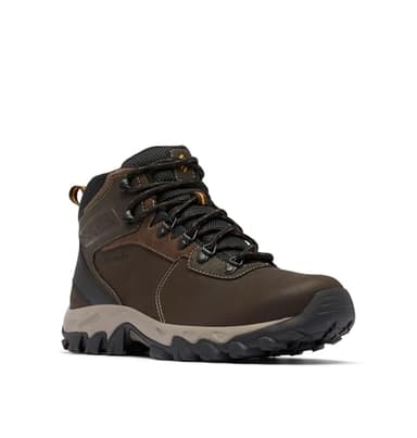 Columbia Mens Newton Ridge Plus II Waterproof Hiking Boot, Cordovan/Squash, 10.5