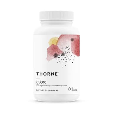 THORNE - CoQ10-100mg Optimally Absorbed Ubiquinone Supplement - Support Heart Health, Brain Function, Cellular Energy Production & Healthy Aging* - Gluten-Free, Dairy-Free - 60 Servings