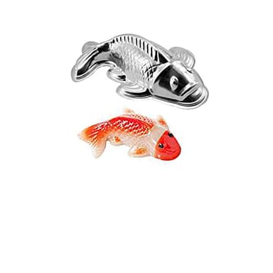 3D Aluminum alloy carp cake bakeware, fondant cake decoration bakeware, fish-shaped cake mold (7 inch)
