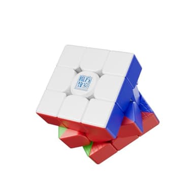 Moyu RS3M V5 2023 Magnetic Dual Adjustment Speed Cube with Robot-Shape Display Box, 3x3 Stickerless Puzzle Cube RS3M V5 Master Cube