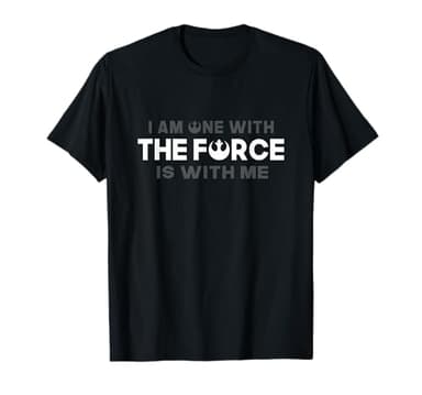 Star Wars Rogue One I Am One With The Force Big Text Logo T-Shirt