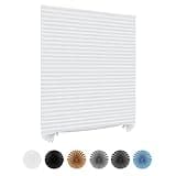 Window Blinds Cordless No Drill Cut to Size Clip On Stick On Self Adhesive Temporary Blinds Pleated Paper Blinds for Windows Doors Shades for Home Nursery Bedroom Kitchen Bathroom