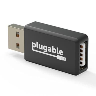 Plugable USB Data Blocker, Protect Against Juice Jacking at Public USB Ports, Defend Unwanted Data Transfers and Hijacking, Charging Safely, Fast 1A Charge-Only Adapter for Android, Apple iOS Devices