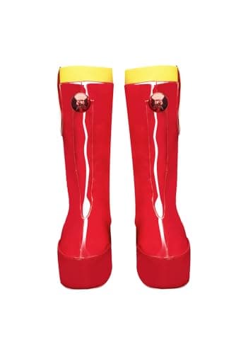 Beowyro Adult Cosplay Shoes Egghead Island Costume DOM Fashion Flat Booties Pull on Mid Boots Halloween Dress