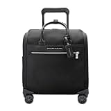 Briggs & Riley Wheeled Cabin Bag - Carry On Luggage for Travel, Suitcases with Wheels, Softside Rolling Bag for Men & Women, Interlocking Handle, Fits up to 13" Laptop - Rhapsody Collection, Black