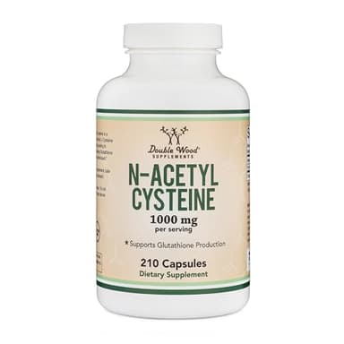 NAC Supplement N-Acetyl Cysteine (1,000mg Per Serving 500mg Per Cap, 210 Capsules) (Third Party Tested) with Odor Masking Technology to Boost Glutathione Levels by Double Wood