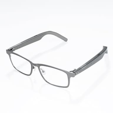 Dymesty Smart AI Glasses for Men & Women,Titanium Frame,Real-Time Translation, Meeting Recording, AI Assistant with ChatGPT, Open-Ear Bluetooth Speakers & Microphones, 48H Battery Life (C/Gray)