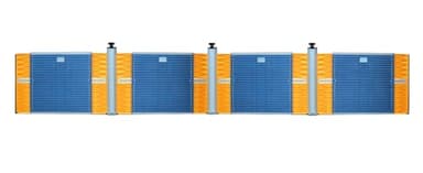 Dam Easy Flood Barrier w/Extension Pole - Residential Flood Protection for Larger Openings (Four Barriers and Three Poles)