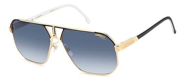 Carrera Mens Carrera 1062/S Square Double Bridge Sunglasses, Black Gold, 62mm