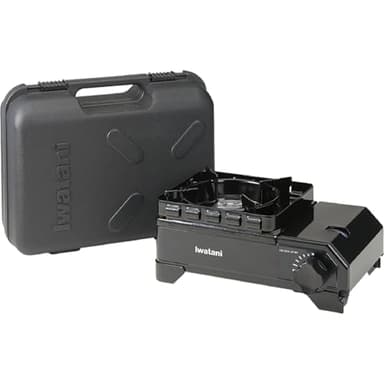 Iwatani Cassette Stove, Gas Tough Maru Jr. Made in Japan, Dutch Oven Compatible, Black