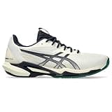 ASICS Men's Solution Speed FlyteFoam 3 Tennis Shoes, 8.5, Cream/Midnight