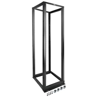Tecmojo 42U Open Frame Server Rack,4-Post Adjustable Depth Rolling Network Rack for Computer/Data/AV/IT/Servers,Mobile Type